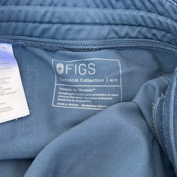 Figs Zamora Scrubs Pants Joggers Gray Grey Blue Harbor Medium Petite Pockets - Picture 4 of 8